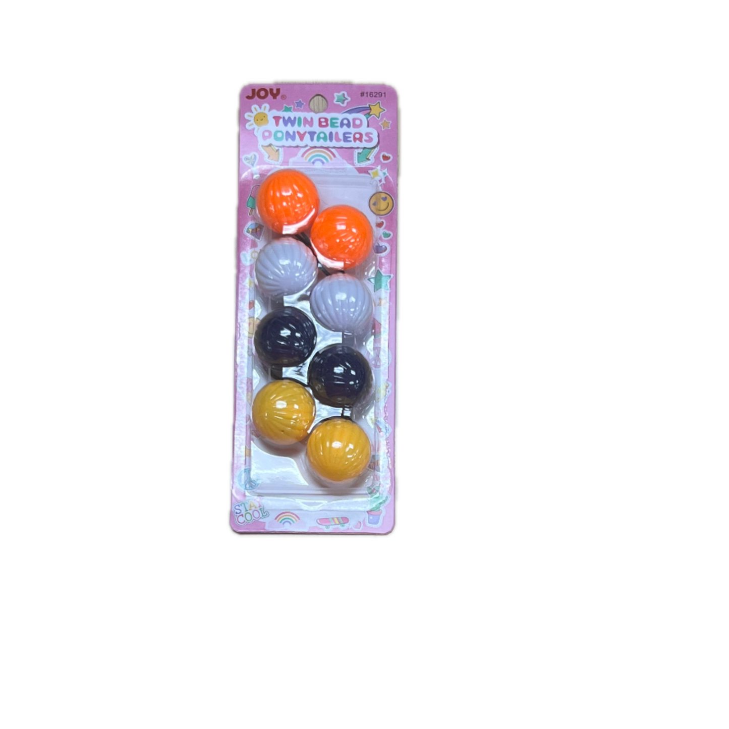 Joy Twin Beads Ponytailers Bobos 40mm 16291 Assorted Color
