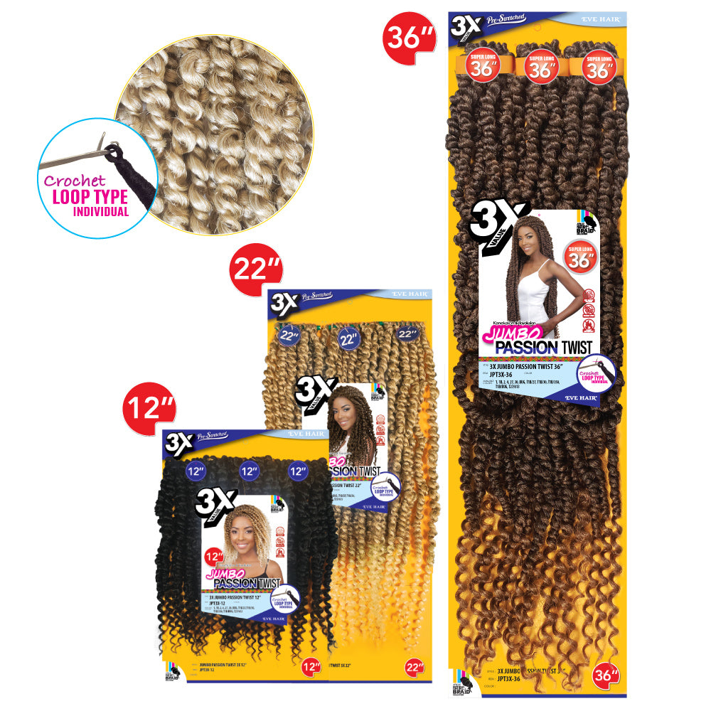 Eve 3X Jumbo Passion Twist 12"