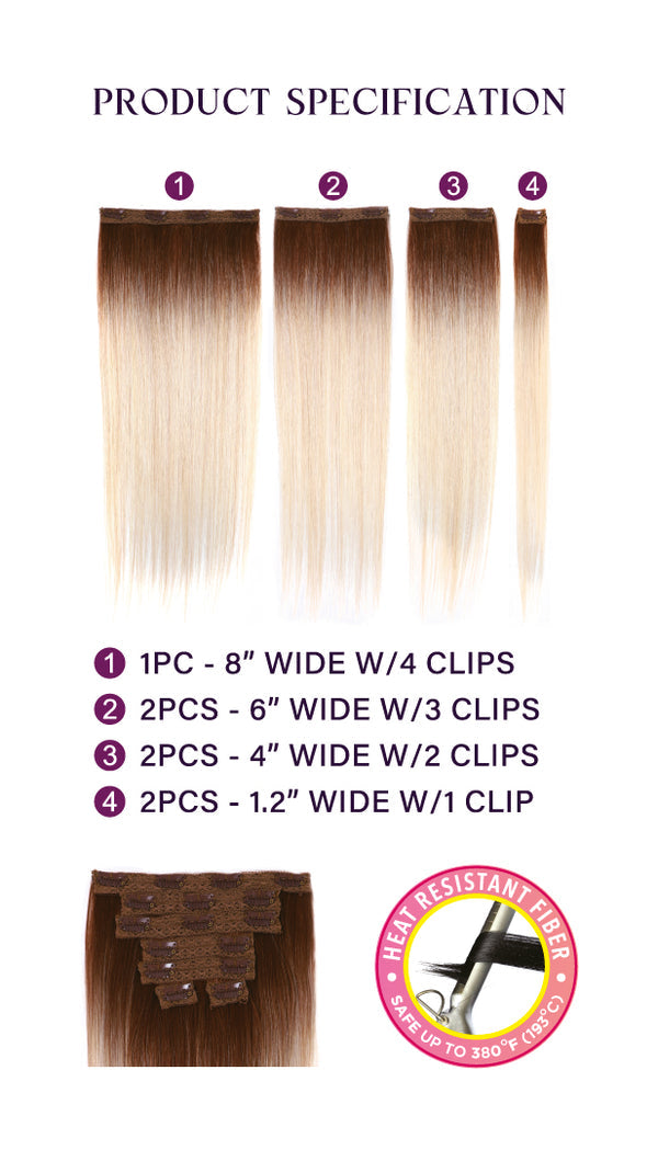 Ruby 7pc Clip In Extensions 18"