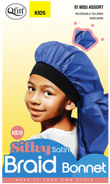 Qfitt Kids Silky Satin Braid Bonnet Assorted – Get Sassy Beauty