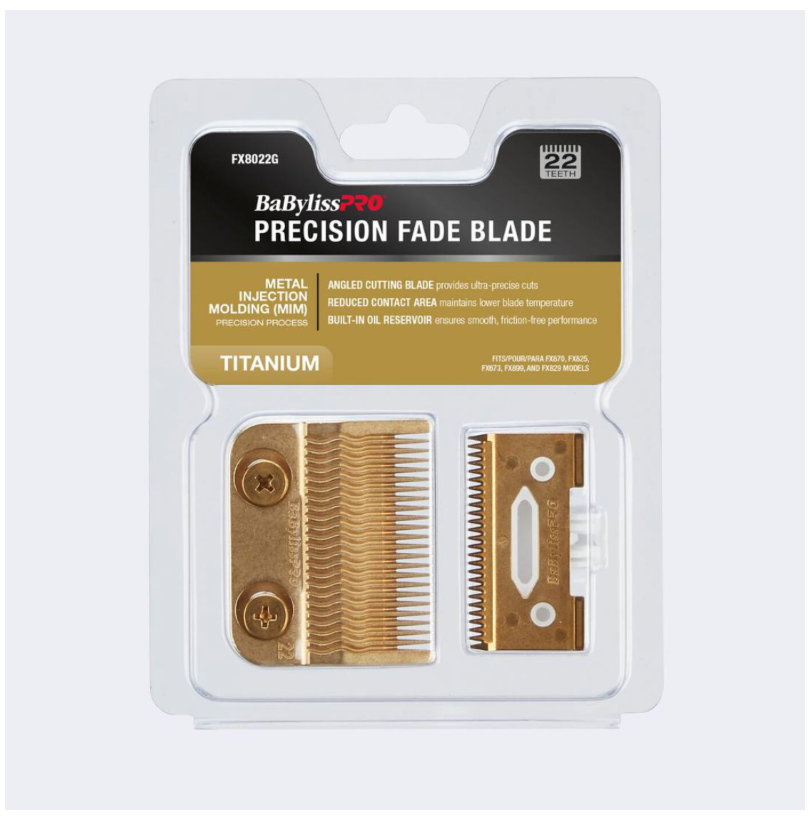 BaByliss Pro Gold Titanium Metal-Injection Molded (MIM) Precision Fade Blade