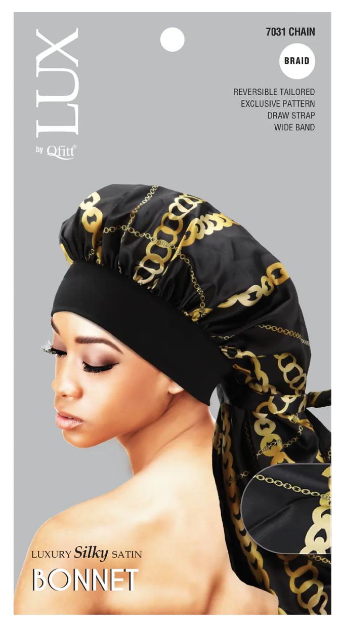 Braid Bonnet Luxe Satin Bonnet Qfitt Lux Silky Satin Braid Bonnet