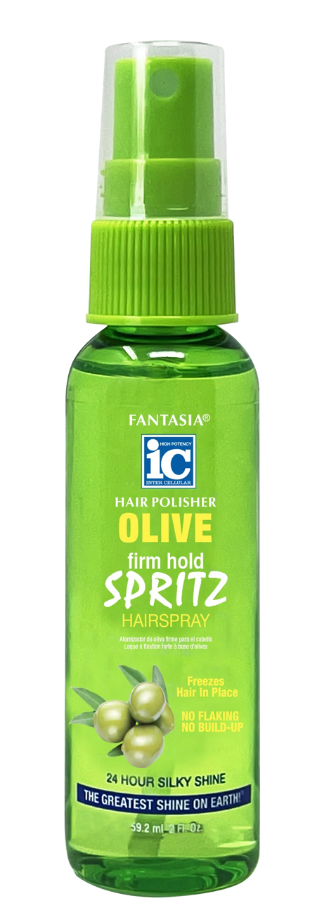 Fantasia IC Hair Polisher Olive Firm Hold Spritz Hairspray 2 oz