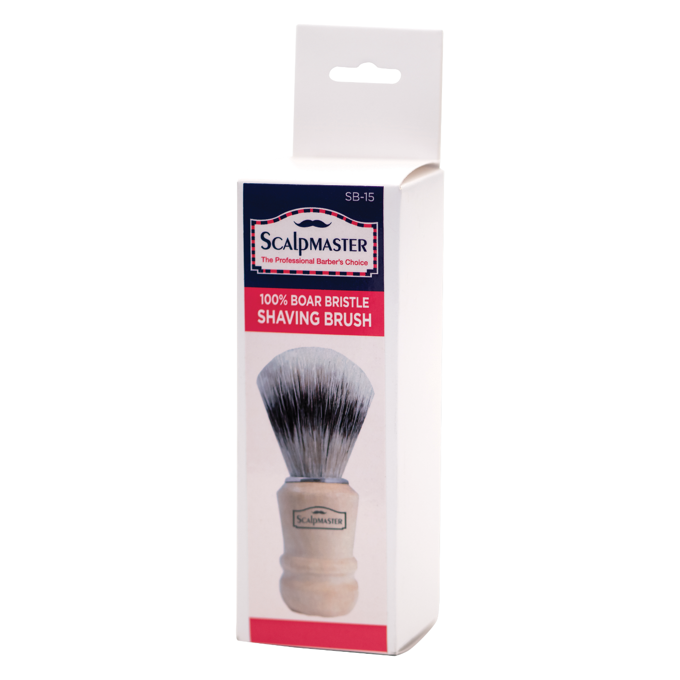 Scalpmaster Shaving Wooden Brush 100% Boar Bristle