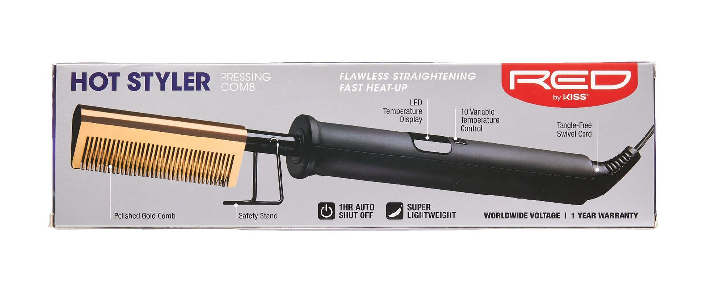 RED Hot Styler Pressing Comb Straight