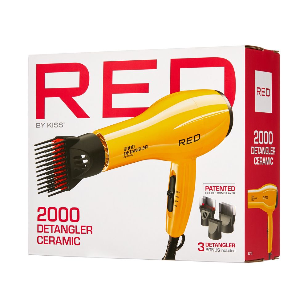 RED 2000 Ceramic Detangle Blow Dryer Yellow