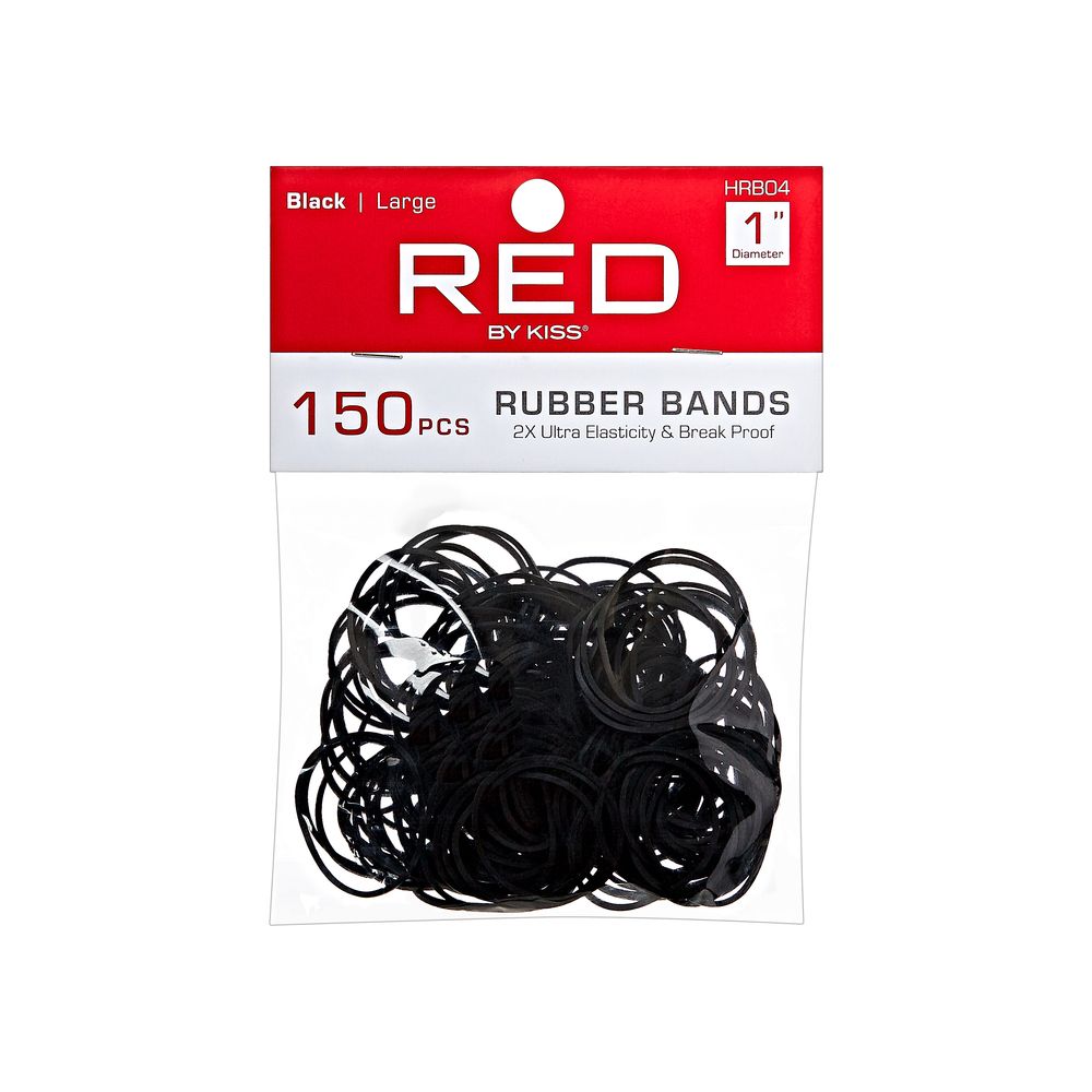 RED Rubber Bands Large 150 pcs Black