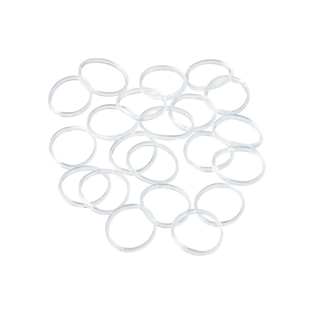 RED Plastic Elastic Bands 250 pcs Clear