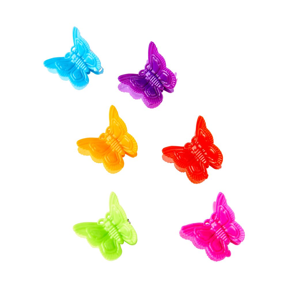 RED Kids Butterfly Claw Clips 24 pcs