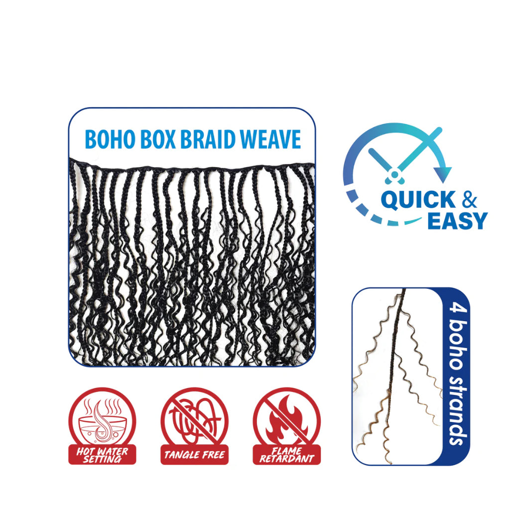 EVE Boho Goddess Box Braid Weave Bundle 22”