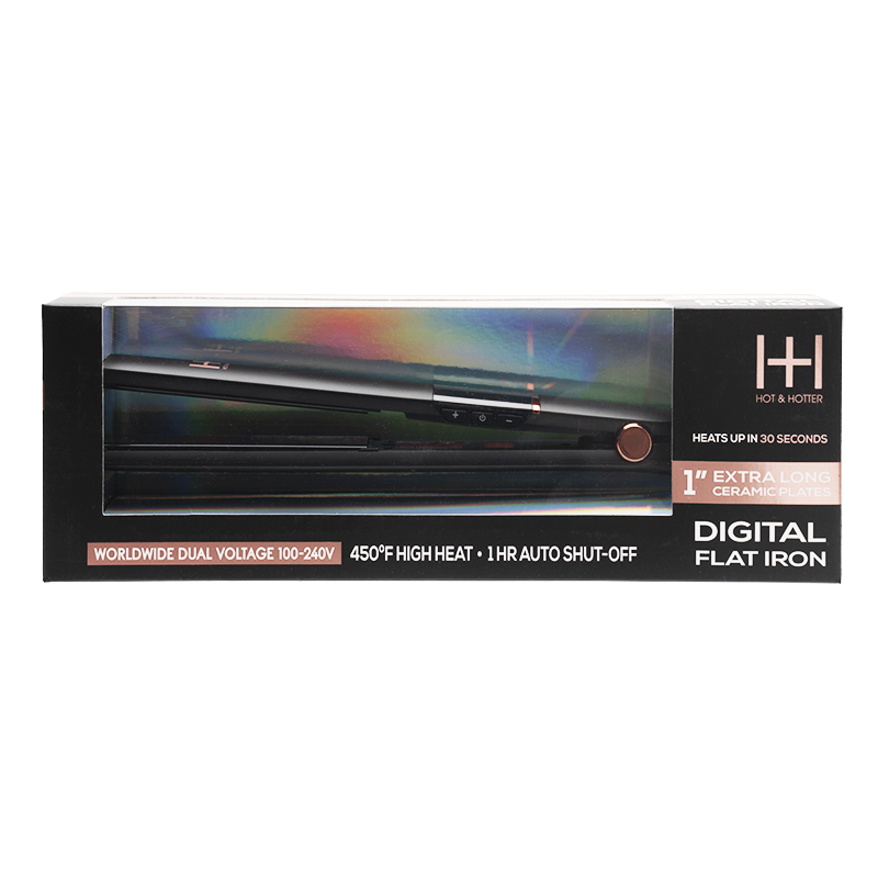 H&H Digital Ceramic Flat Iron Extra Long 1"