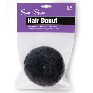 Soft n Style Hair Donut Black