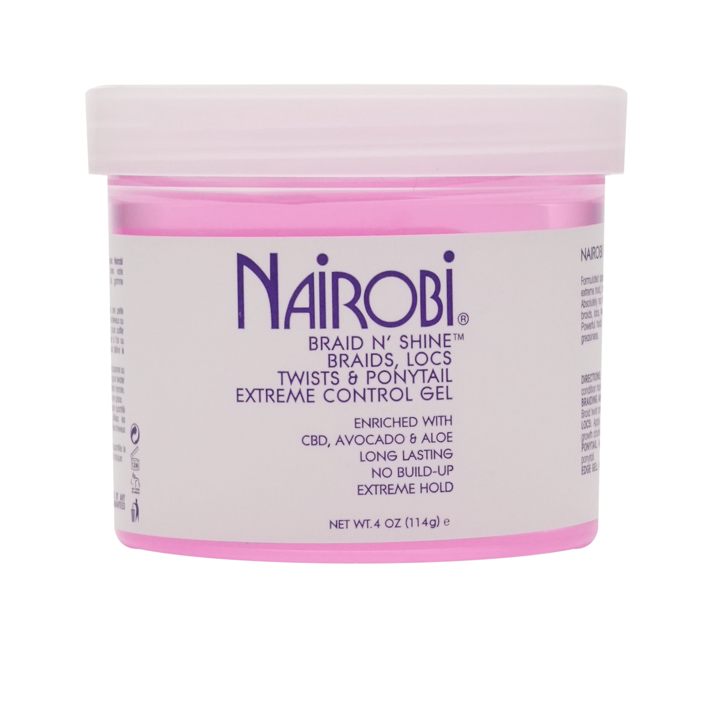 Nairobi Braid n' Shine Braids, Locs Twist & Ponytail Extreme Control Gel