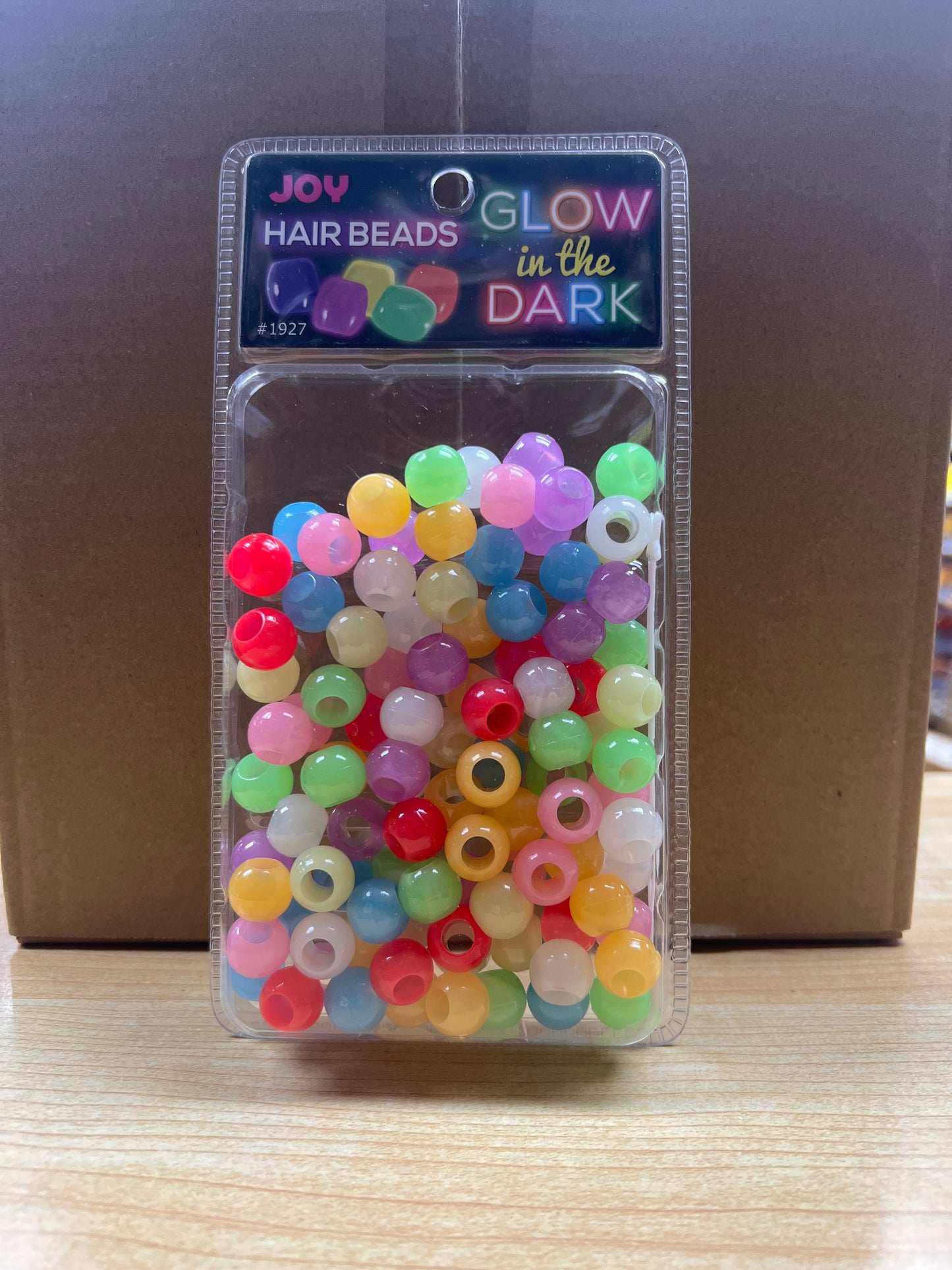 Joy Hair Beads Glow In The Dark 01927 Solid Assorted