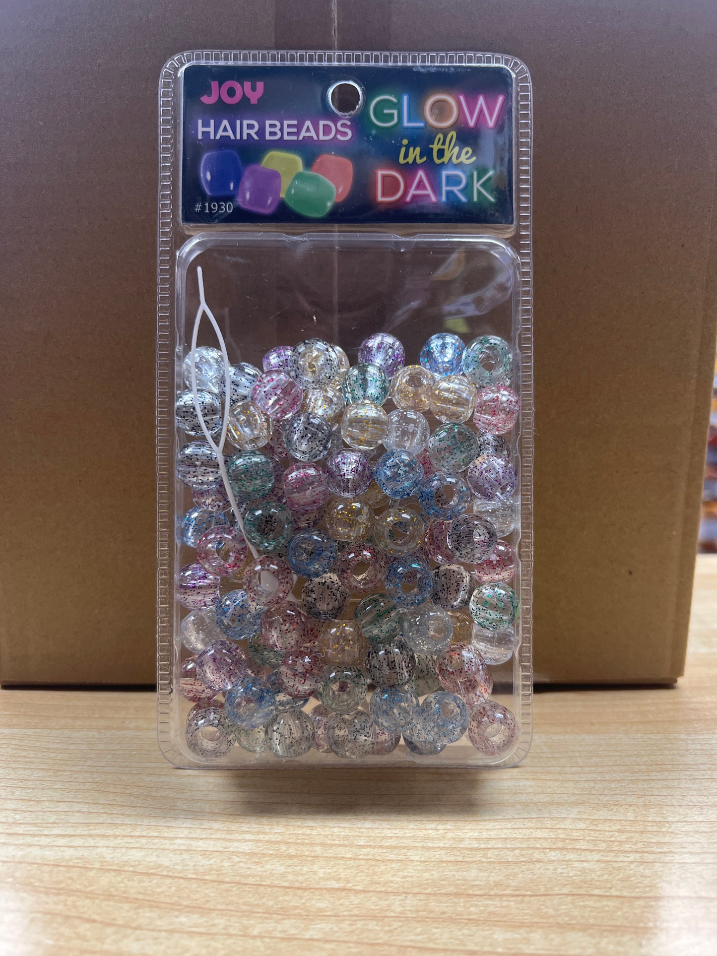 Joy Hair Beads Glow In The Dark 01930 Glitter Assorted