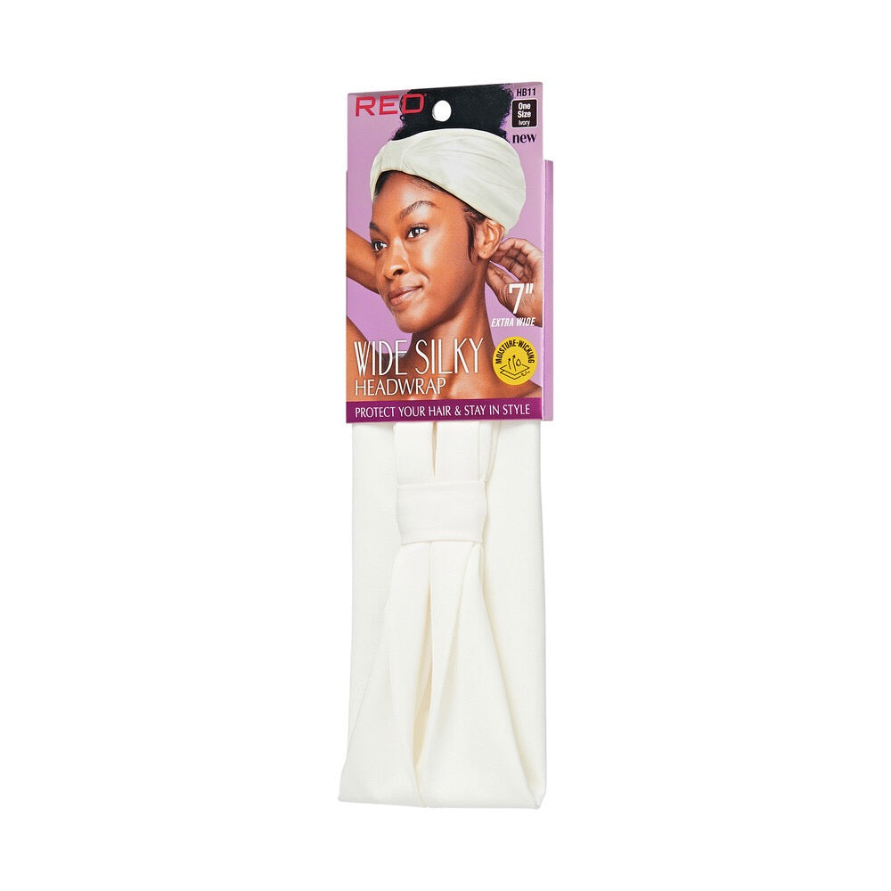 RED Dry Fit Wide Silky Headwrap Ivory