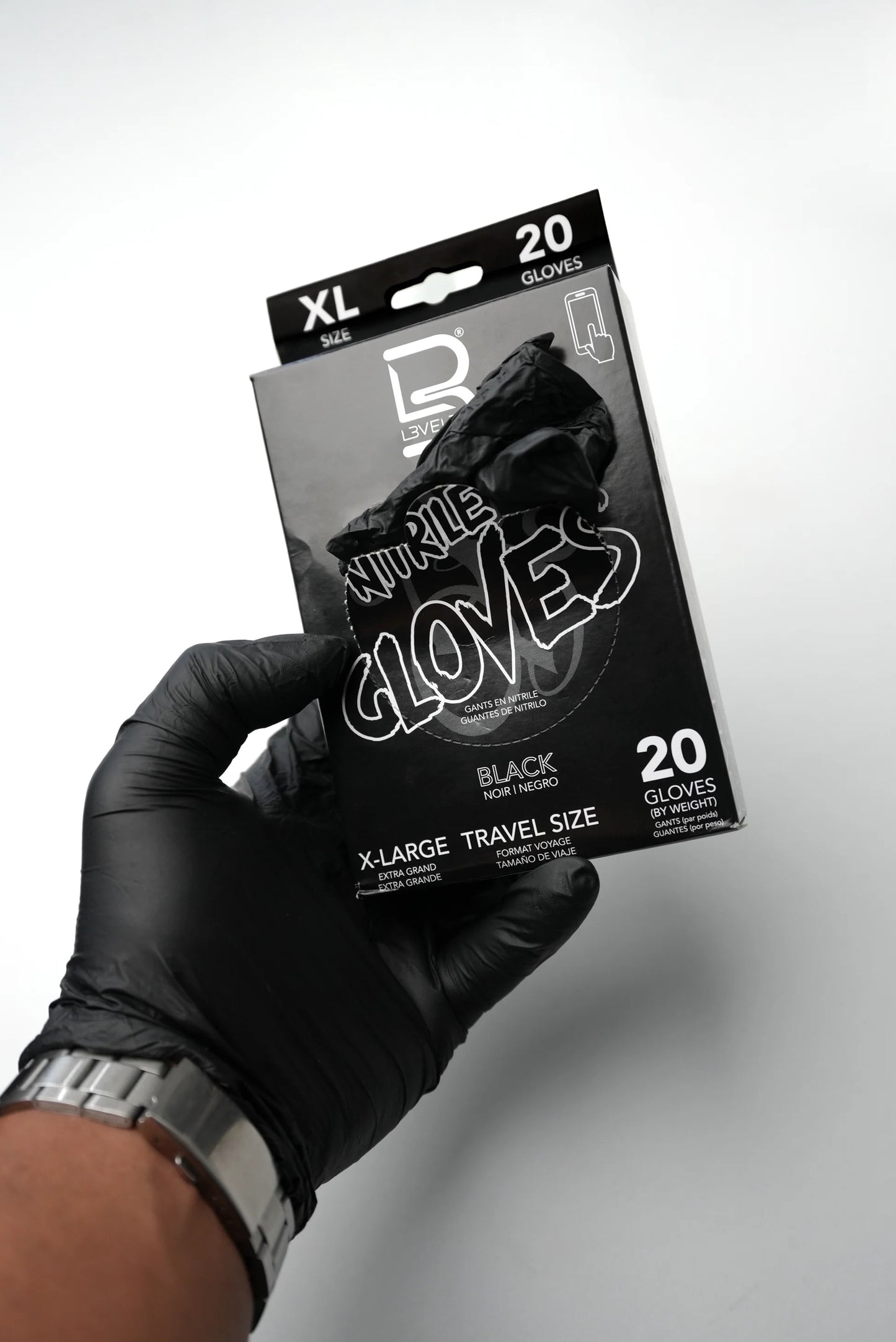 Level 3 Professional Nitrile Gloves Travel Size 20 Count