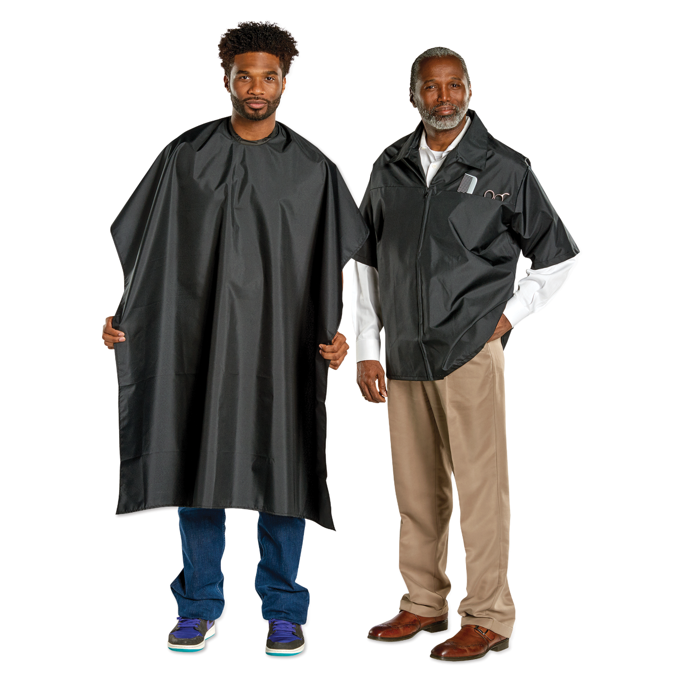 Scalpmaster Barber Jacket & Cutting Cape Set - Black