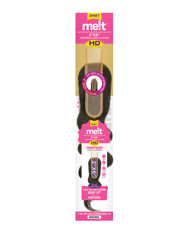 Janet Melt 2X6 HD Lace Closure Body Wave