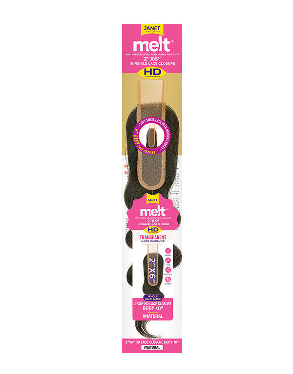 Janet Melt 2X6 HD Lace Closure Body Wave