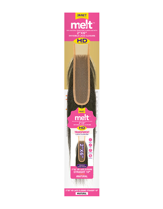 Janet Melt 2X6 HD Lace Closure Straight