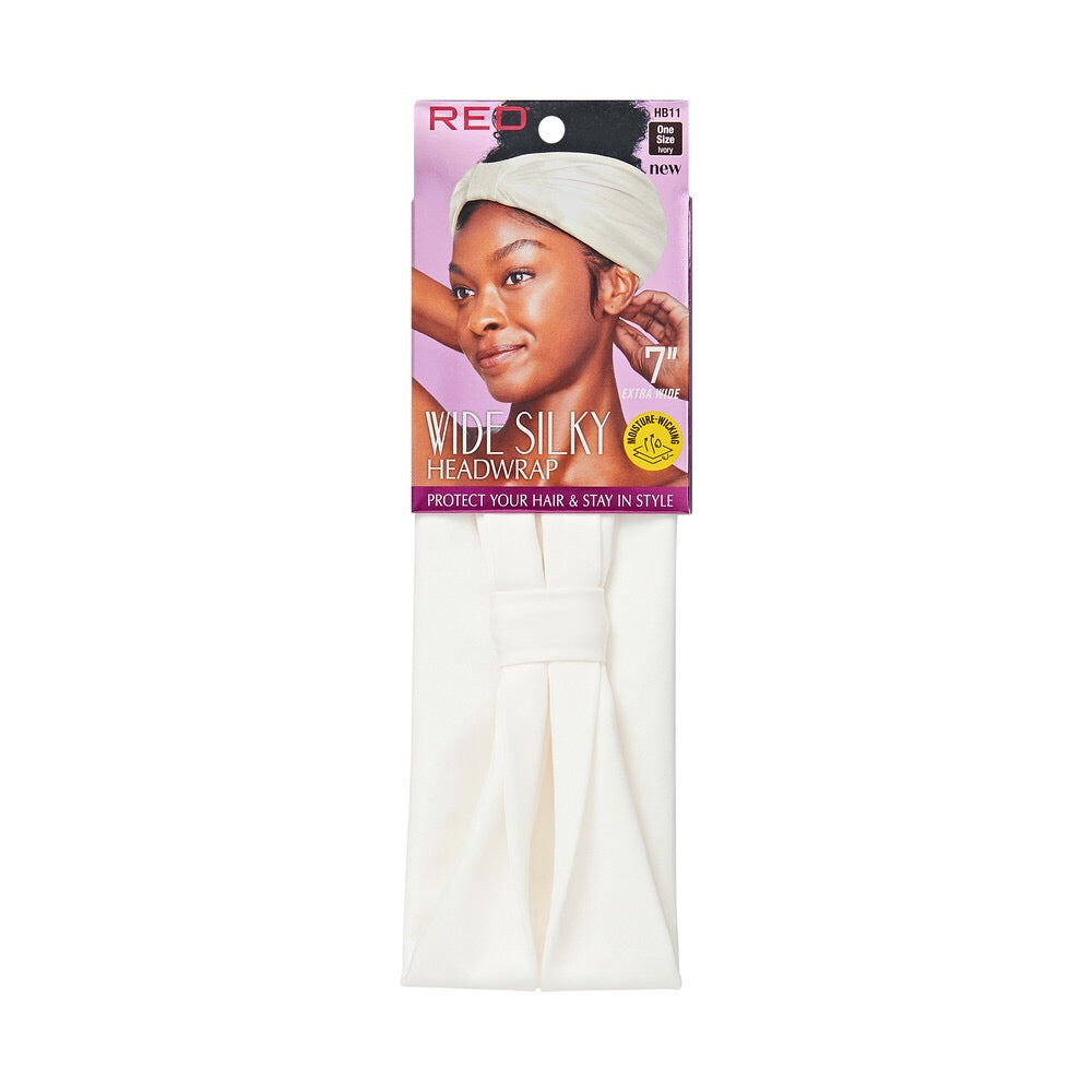 RED Dry Fit Wide Silky Headwrap Ivory