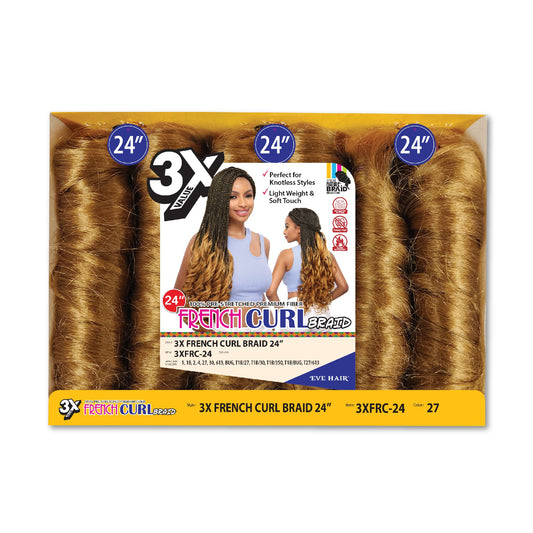 EVE 3X French Curl Braid 24"