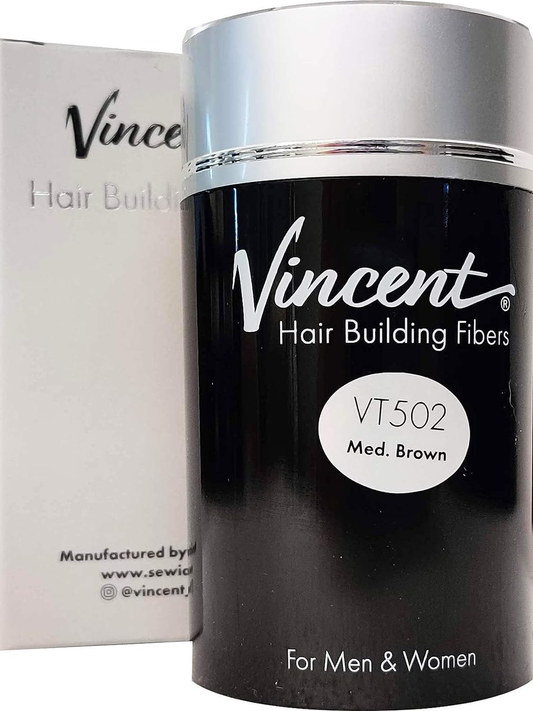 Vincent Hair Building Fibers Medium Brown 22 G