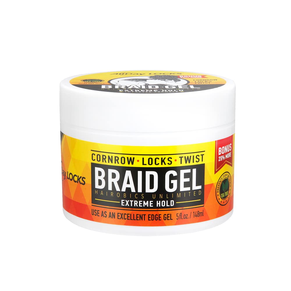 Hairobics AllDay Lock Braid Gel Extreme Hold 5 oz