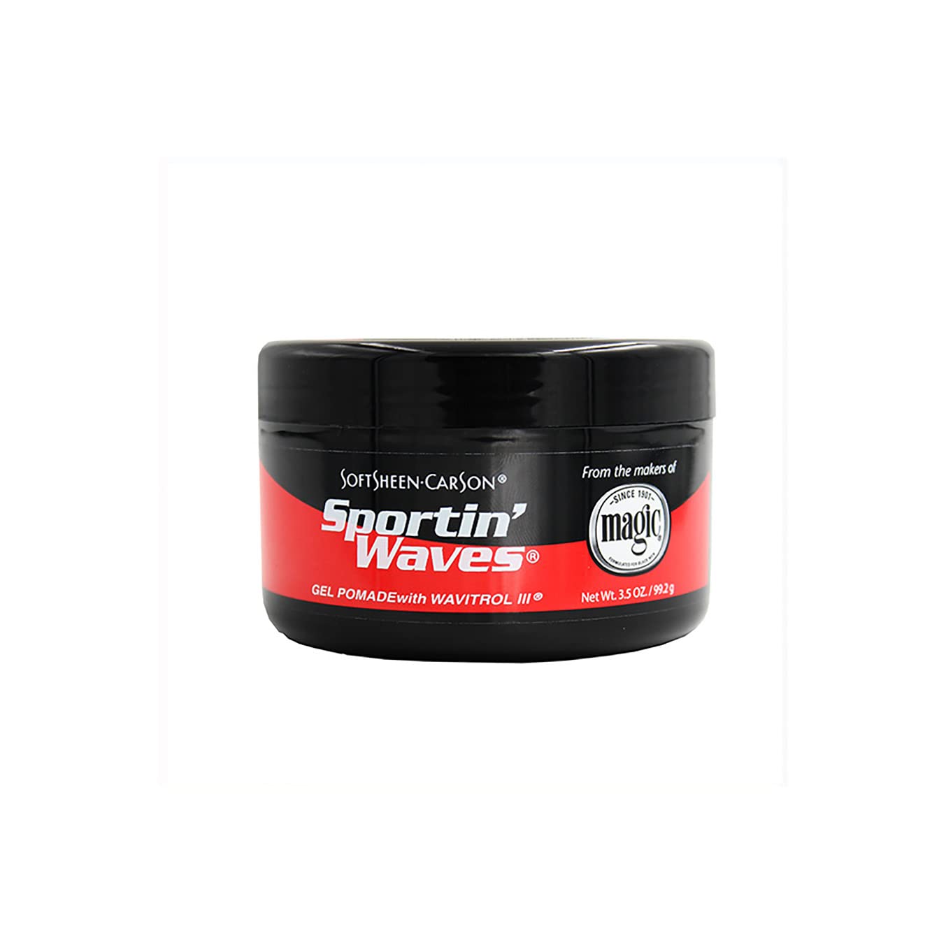 Sportin Waves Pomade Regular Black Can 3.5 oz