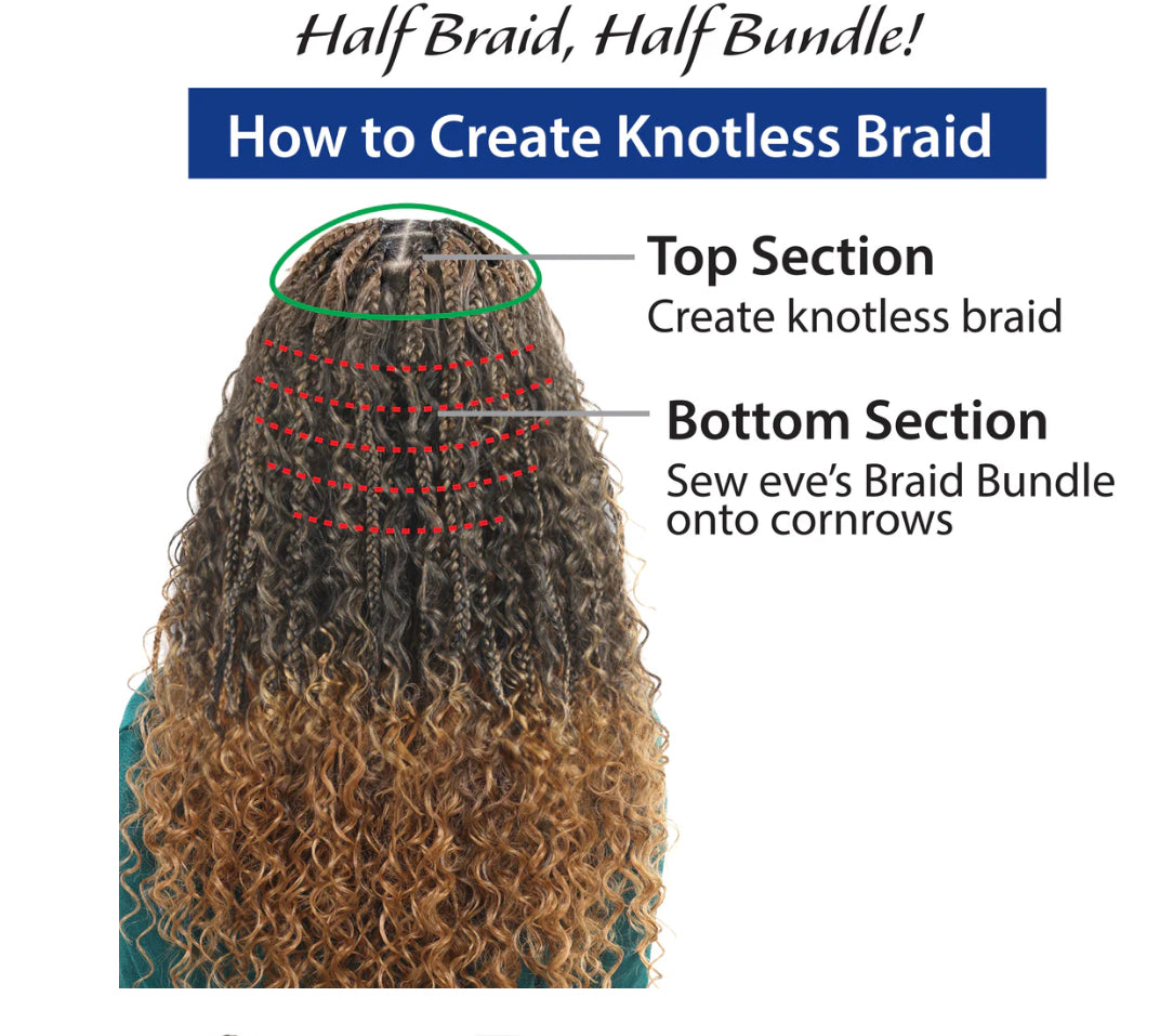 EVE Boho Goddess Box Braid Weave Bundle 22”