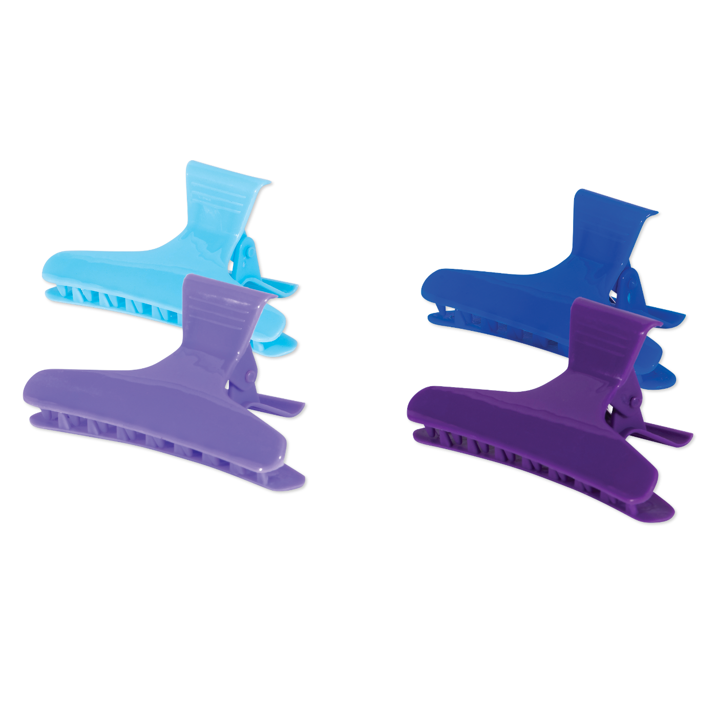 Soft ’n Style Butterfly Clamps Wide 3" Colorful #189 12 PK