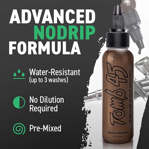 Tomb 45 No Drip Enhancement Beard & Line-Up Color Brown / Black