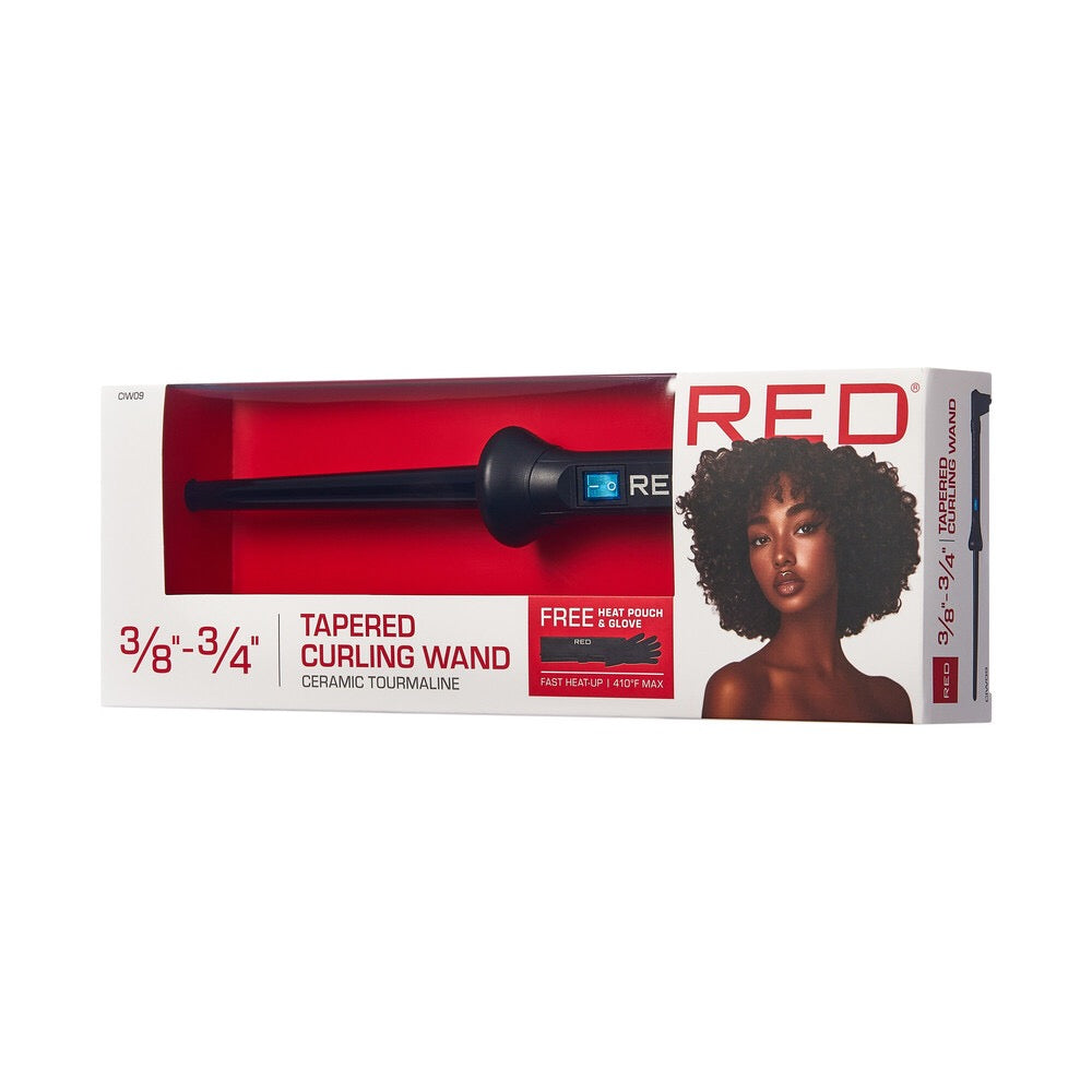 RED Curling Wand Tapered 3/8-3/4" Ceramic Tourmaline