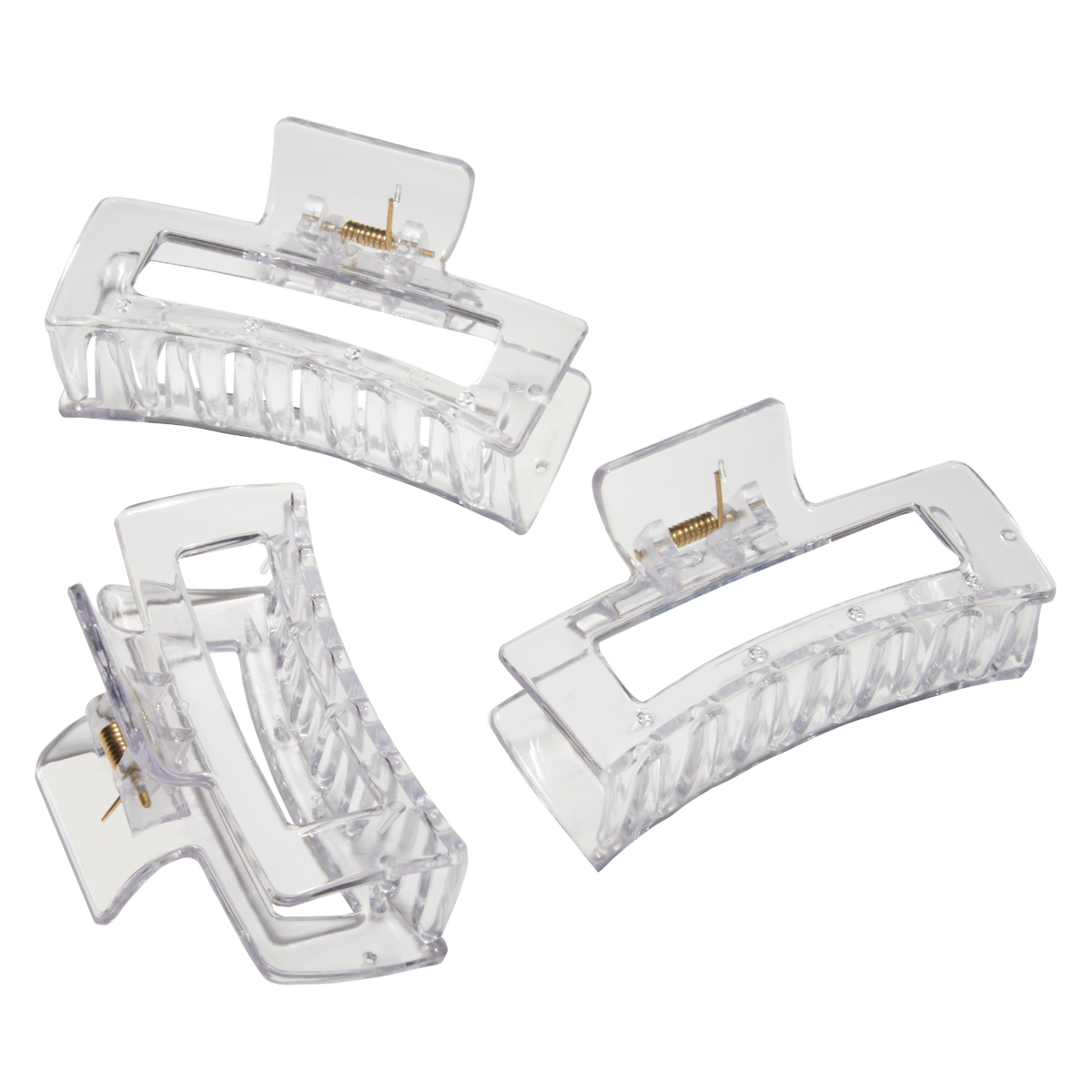 Soft n Style Claw Clips Rectangular - 12 Pack