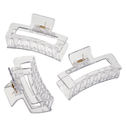 Soft n Style Claw Clips Rectangular - 12 Pack