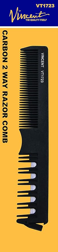 Vincent Carbon 2 Way Razor Comb Notching