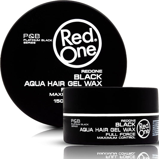 Red One Aqua Hair Gel Wax Black 5 oz