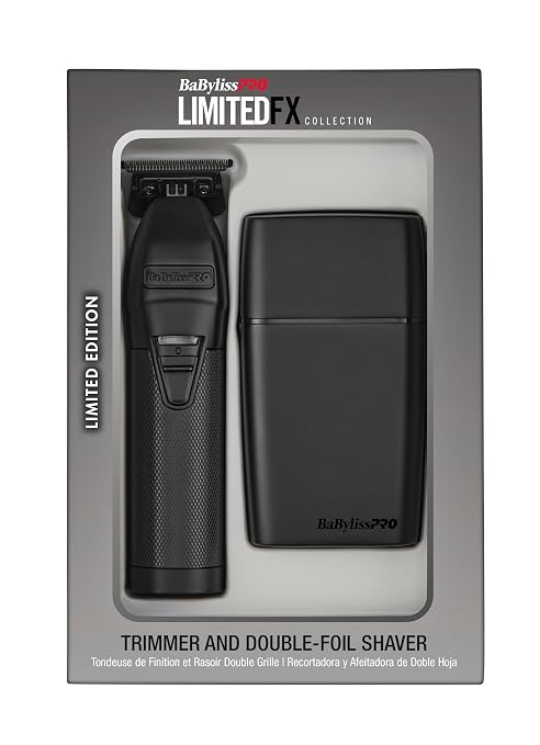 Babyliss Pro Limited FX Collection Trimmer and Double Foil Shaver Black