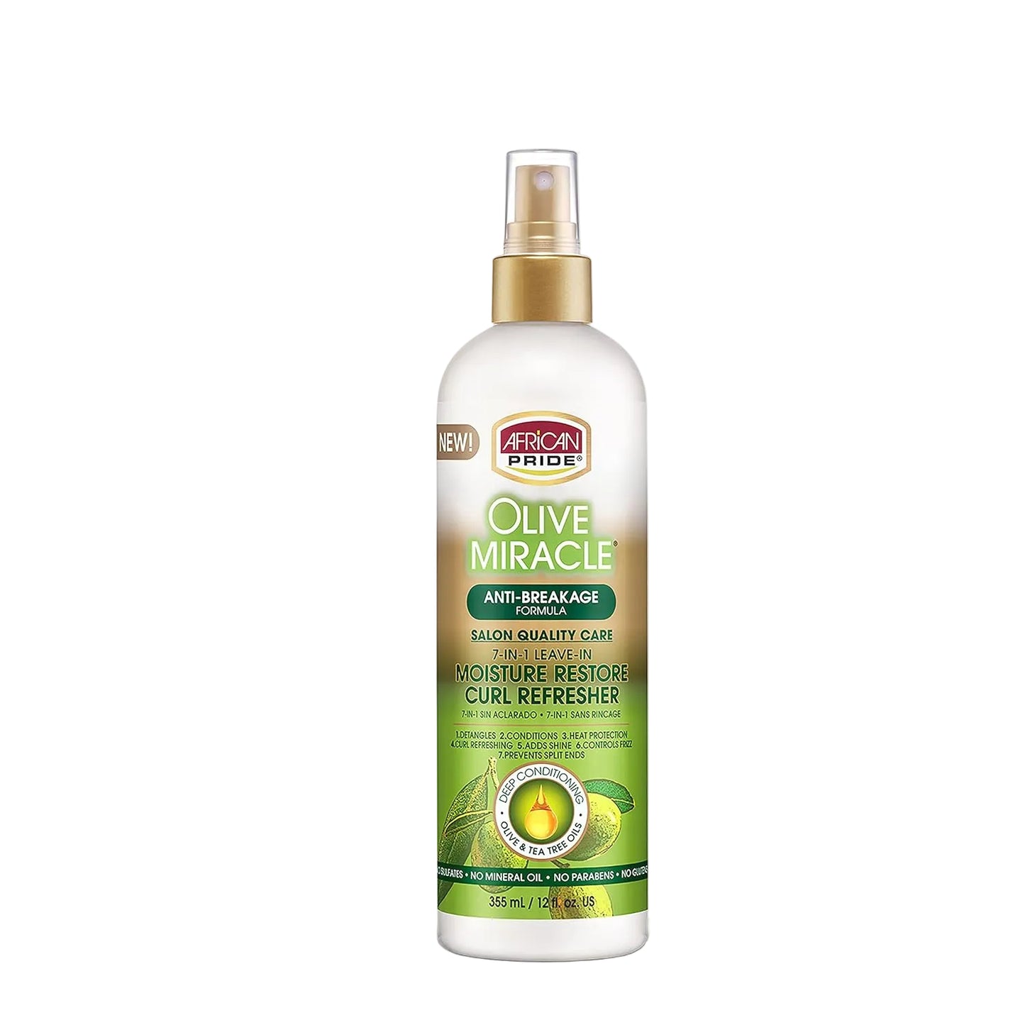 African Pride 7-IN-1 Leave-In Moisture Restore Hair Curl Refresher 12 oz