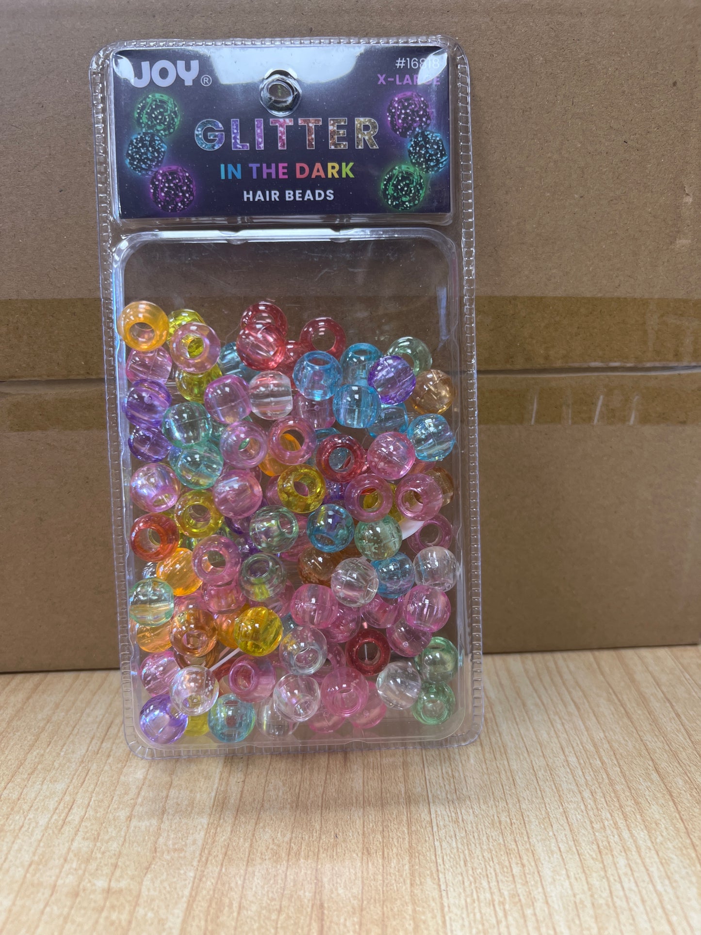 Joy Hair Beads XL 16818 Glitter GID Assorted