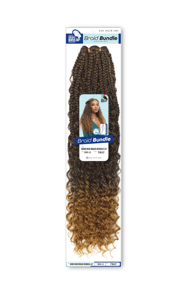 EVE Boho Goddess Box Braid Weave Bundle 22”