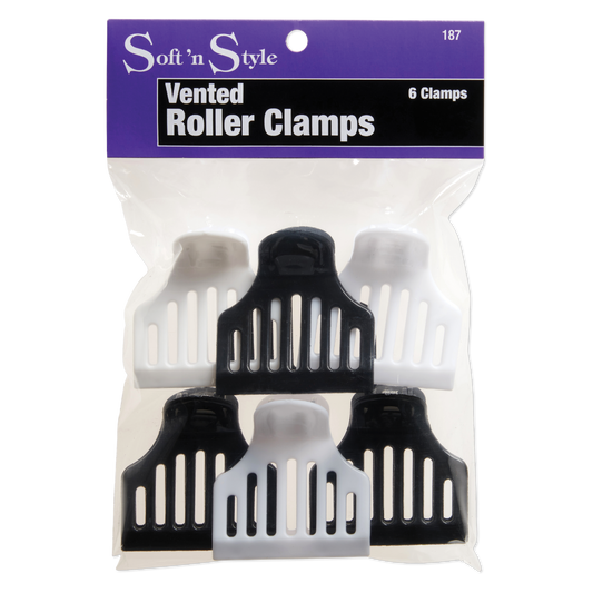 Soft ’n Style Vented Roller Clamps #187 6 PK