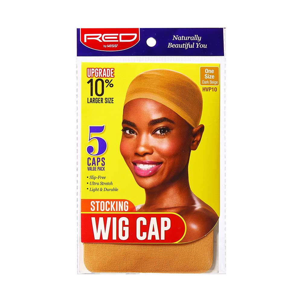 RED Wig Cap 5 pcs Dark Beige