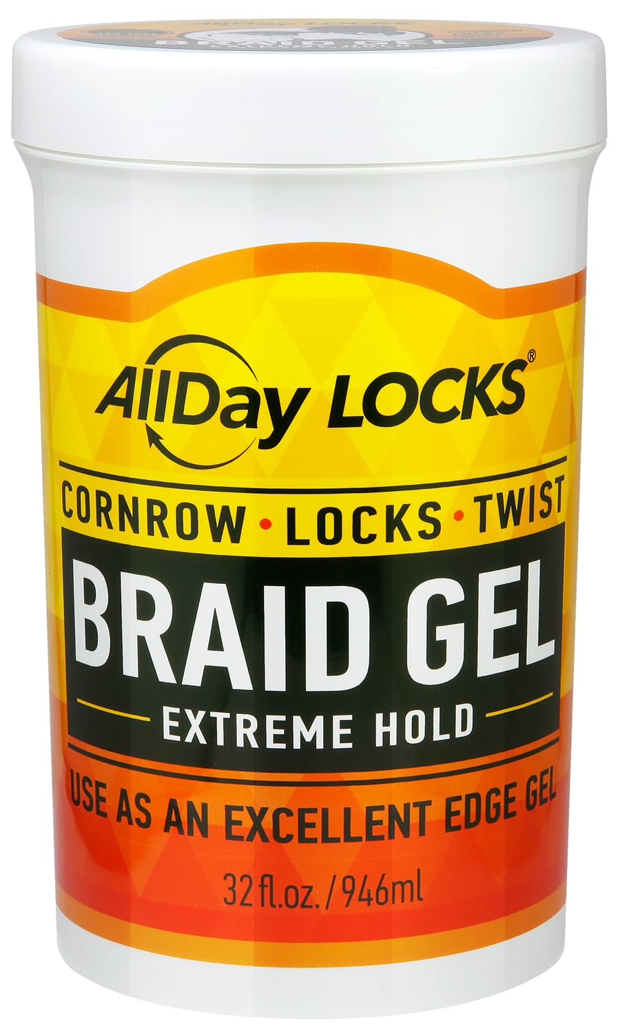 Hairobics AllDay Locks Braid Gel Extreme Hold 32 oz