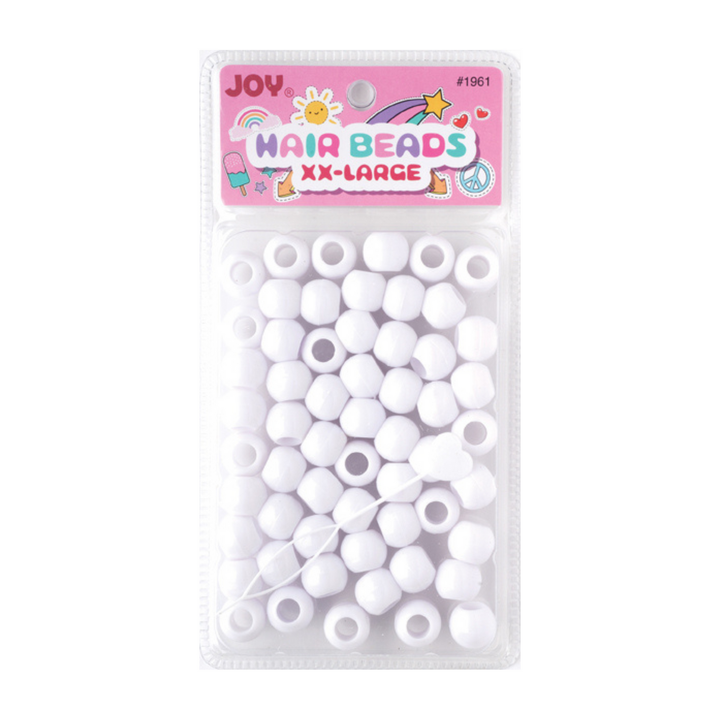 Joy Hair Beads XX Large 01961 White