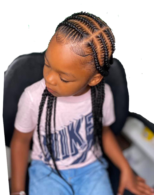 Kids Braid Style #K03:  (Age 10 & Under)