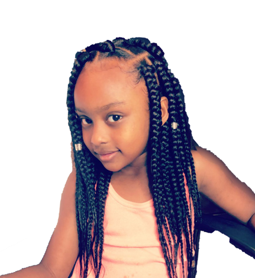 Kids Braid Style #K02:  Jumbo Box Braids (Age 10 & Under)