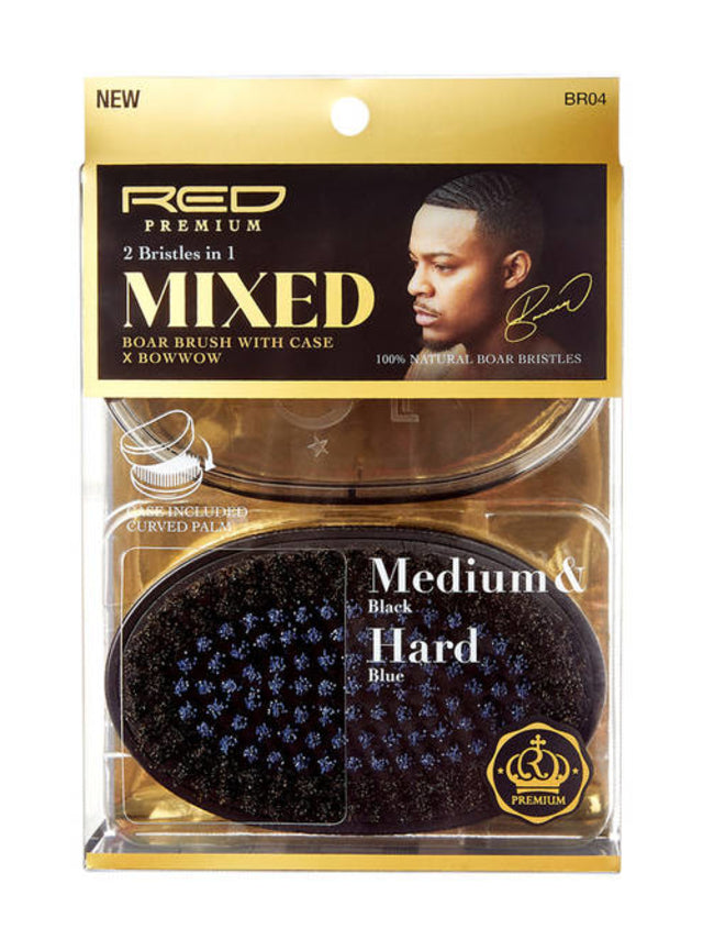 RPM Medium and Hard Mixed Palm Boar Brush w/ Case