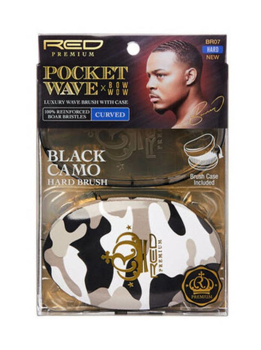 RPM Designed Pocket Boar Curved Brush Hard  - Black Camo